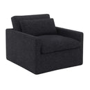 Frederick Gray Swivel Chair W/Pillow - Ornate Home