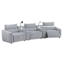 Fullar Light Gary Modular Console w/Wireless Charger - Ornate Home