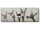 Fuzzy Donkeys Hand-painted Canvas w/ Hair Wall Art - Ornate Home