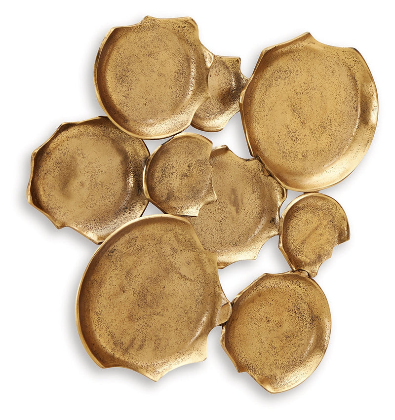 Gageton Antique Gold Finish Wall Decor - Ornate Home