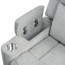 Galya Light Gray Motion Glider Recliner - Ornate Home