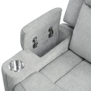 Galya Light Gray Motion Loveseat w/Console - Ornate Home
