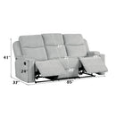 Galya Light Gray Motion Sofa - Ornate Home