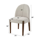Gamarya White & Oak Side Chair (Set of 2) - Ornate Home