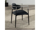Gavan Black Arm Chair (Set of 2) - Ornate Home