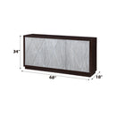 Geranio Metallic Silver Console Cabinet - Ornate Home