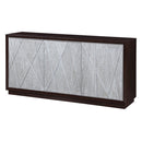 Geranio Metallic Silver Console Cabinet - Ornate Home