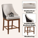 Gilsea Brown Synthetic Leather Counter Height Chair (Set of 2) - Ornate Home