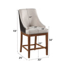 Gilsea Brown Synthetic Leather Counter Height Chair (Set of 2) - Ornate Home