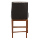 Gilsea Brown Synthetic Leather Counter Height Chair (Set of 2) - Ornate Home