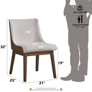 Ginny Brown Side Chair  (Set of 2) - Ornate Home
