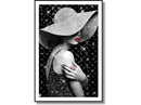 Glamorous Woman with Hat in Glitter Art Wall Art - Ornate Home