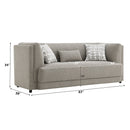 Glenda Gray Sofa w/3 Pillows - Ornate Home