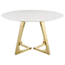 Gwynn White/Gold Dining Room Table - Ornate Home