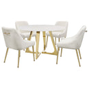 Gwynn White/Gold Dining Room Table - Ornate Home