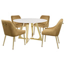 Gwynn White/Gold Dining Room Table - Ornate Home