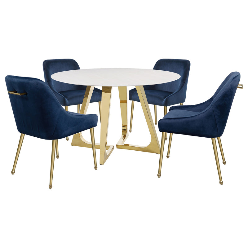 Gwynn White/Gold Dining Room Table - Ornate Home