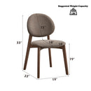 Hadasa Light Brown & Walnut Side Chair (Set of 2) - Ornate Home