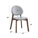 Hadasa Light Gray & Walnut Side Chair (Set of 2) - Ornate Home
