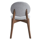 Hadasa Light Gray & Walnut Side Chair (Set of 2) - Ornate Home