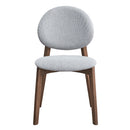 Hadasa Light Gray & Walnut Side Chair (Set of 2) - Ornate Home