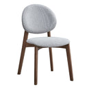 Hadasa Light Gray & Walnut Side Chair (Set of 2) - Ornate Home