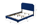 Haemon Blue Queen Bed - Ornate Home