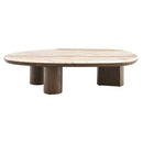 Haidar Natural Marble/Brown Coffee Table - Ornate Home