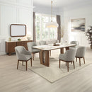 Harvey Ceramic Top/Walnut Dining Table - Ornate Home