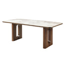 Harvey Ceramic Top/Walnut Dining Table - Ornate Home