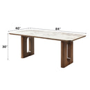Harvey Ceramic Top/Walnut Dining Table - Ornate Home