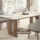 Harvey Ceramic Top/Walnut Dining Table - Ornate Home