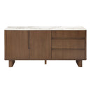 Harvey Ceramic Top/Walnut Server - Ornate Home