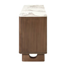 Harvey Ceramic Top/Walnut Server - Ornate Home