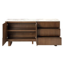 Harvey Ceramic Top/Walnut Server - Ornate Home