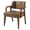 Harvey Leatherette/Brown Arm Chair (Set of 2) - Ornate Home
