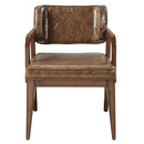 Harvey Leatherette/Brown Arm Chair (Set of 2) - Ornate Home