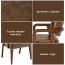 Harvey Leatherette/Brown Arm Chair (Set of 2) - Ornate Home