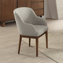 Harvey Leatherette/Walnut Arm Chair (Set of 2) - Ornate Home