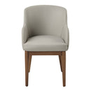 Harvey Leatherette/Walnut Arm Chair (Set of 2) - Ornate Home