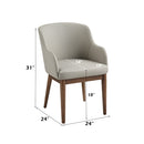 Harvey Leatherette/Walnut Arm Chair (Set of 2) - Ornate Home