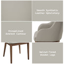 Harvey Leatherette/Walnut Arm Chair (Set of 2) - Ornate Home