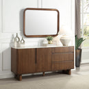Harvey Walnut Accent Mirror - Ornate Home