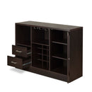 Hazen Espresso Wine Cabinet SKU: 72640 - Ornate Home