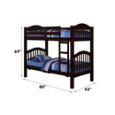 Heartland Espresso Twin/Twin Bunk Bed - Ornate Home