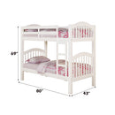 Heartland White Twin/Twin Bunk Bed - Ornate Home