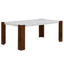 Hettie Dining Table W/Engineering Stone Top - Ornate Home