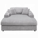 Hilde Beige Jumbo Corduroy Chaise w/2 Pillows - Ornate Home