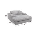 Hilde Beige Jumbo Corduroy Chaise w/2 Pillows - Ornate Home