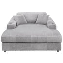 Hilde Beige Jumbo Corduroy Chaise w/2 Pillows - Ornate Home